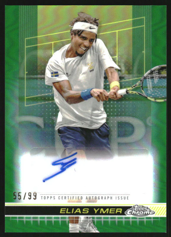 2024 Topps Chrome Tennis Autographs I Green Grass Elias Ymer Auto /99