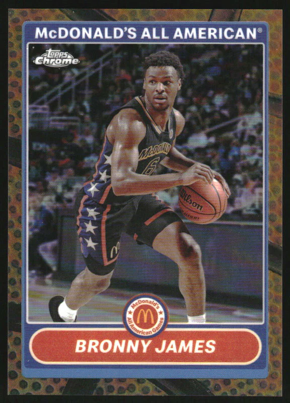 2023 Topps Chrome McDonald's All American '07 Orange Basketball Bronny James /25