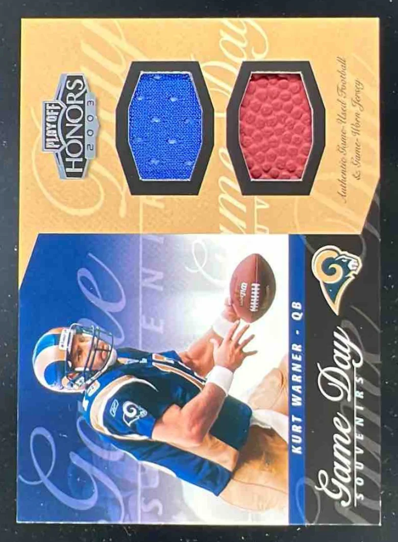 2003 Playoff Honors Game Day Souvenirs Silver #GDS7 Kurt Warner /75