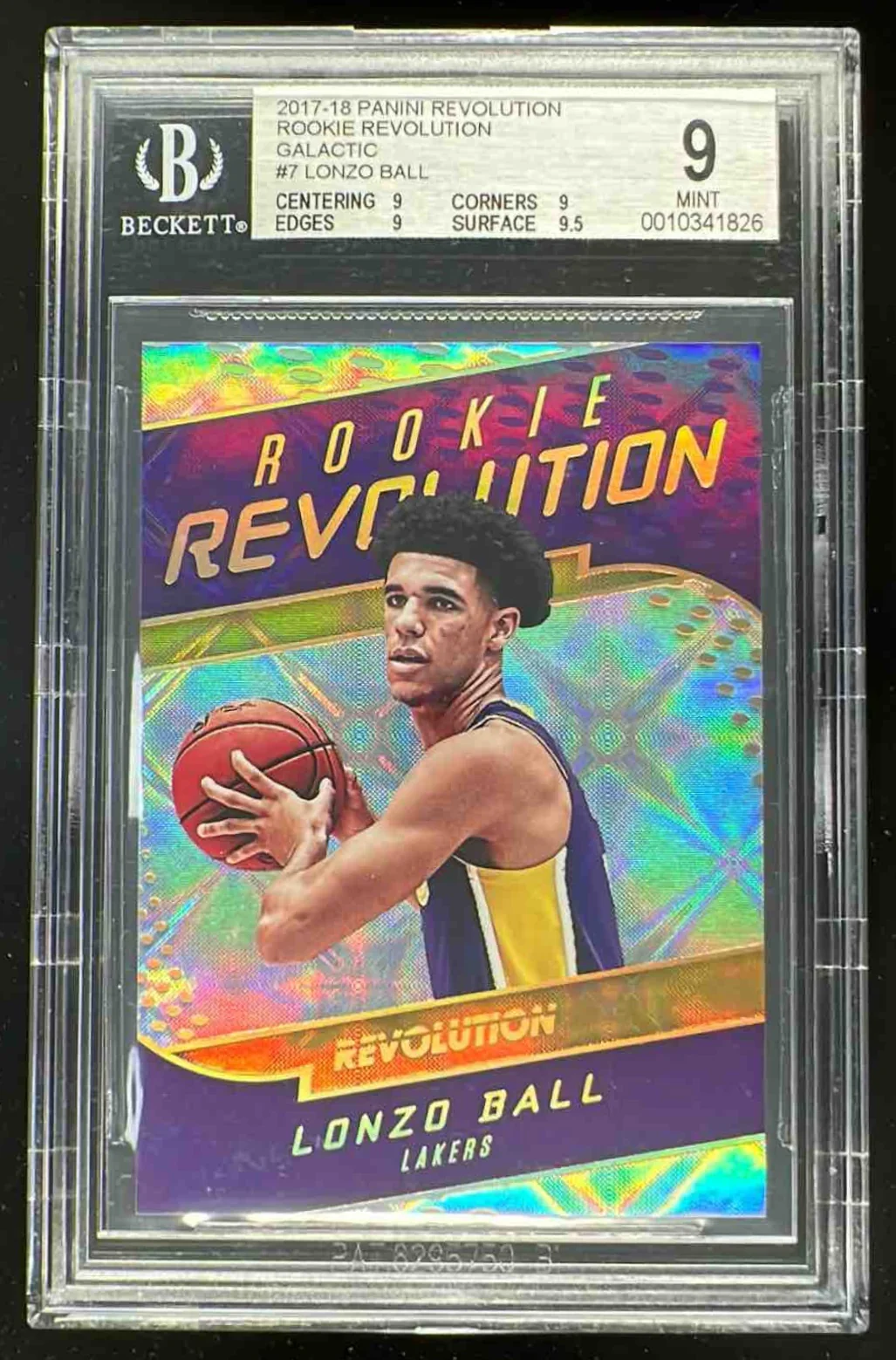 2017-18 Panini Revolution Rookie Revolution Galactic #7 Lonzo Ball RC BGS 9