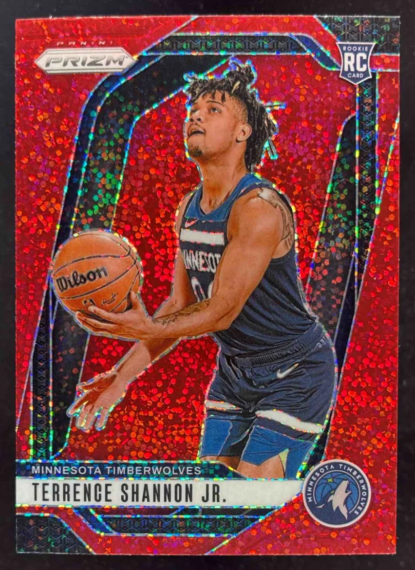 2024-25 Panini Prizm Red Sparkle Prizm #224 Terrence Shannon Jr. RC
