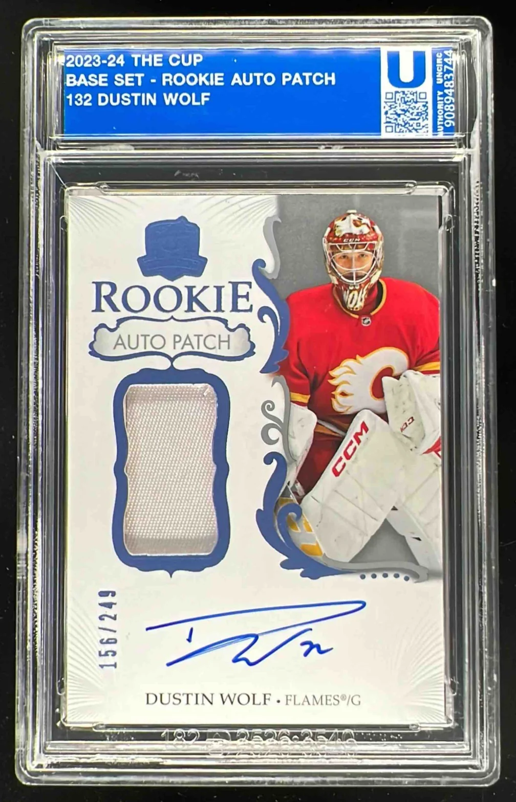 2023-24 The Cup #132 Dustin Wolf Rookie Patch Auto Autograph Auto /249
