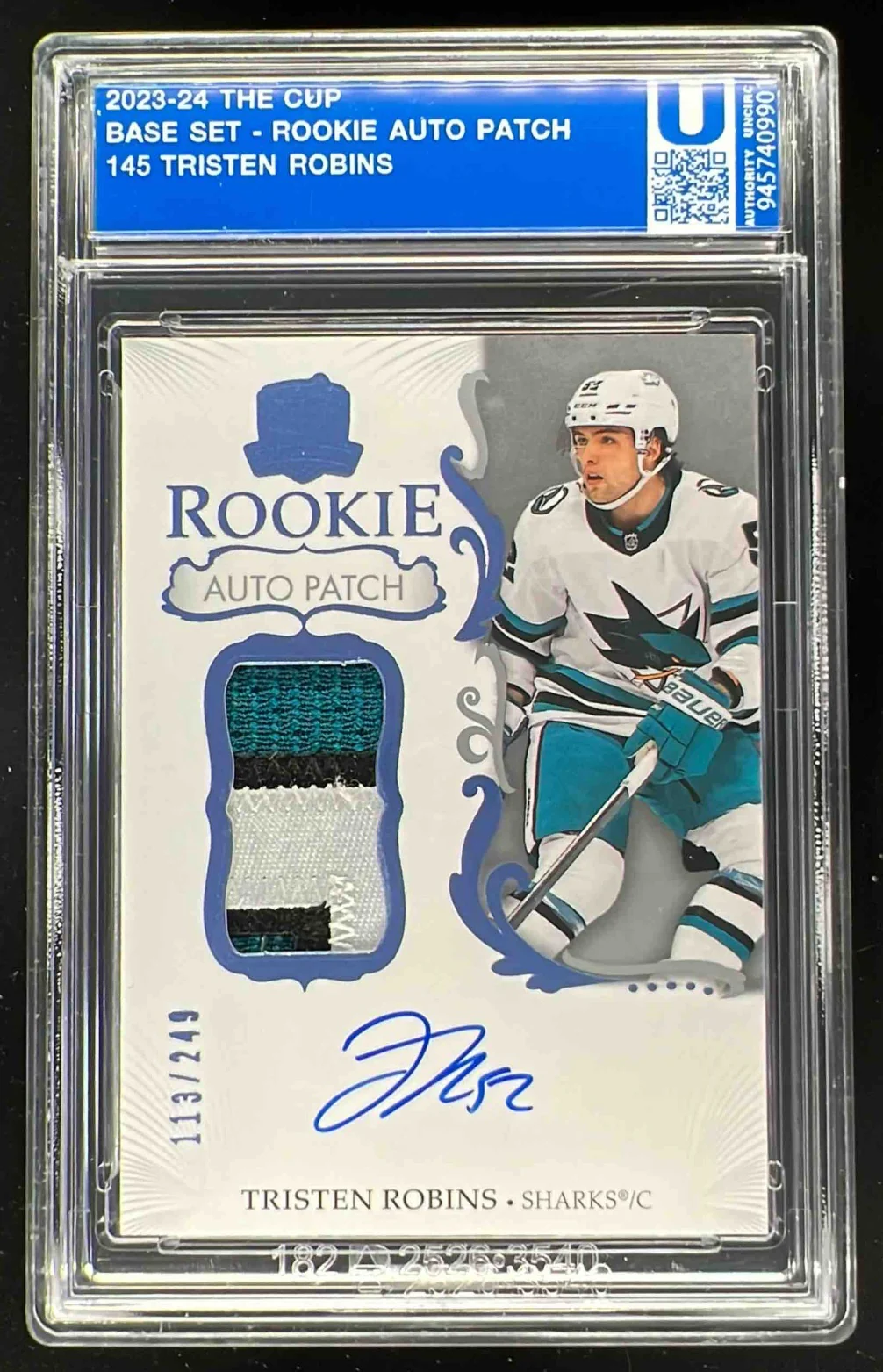 2023-24 The Cup #145 Tristen Robins Rookie Patch Auto Autograph Auto /249
