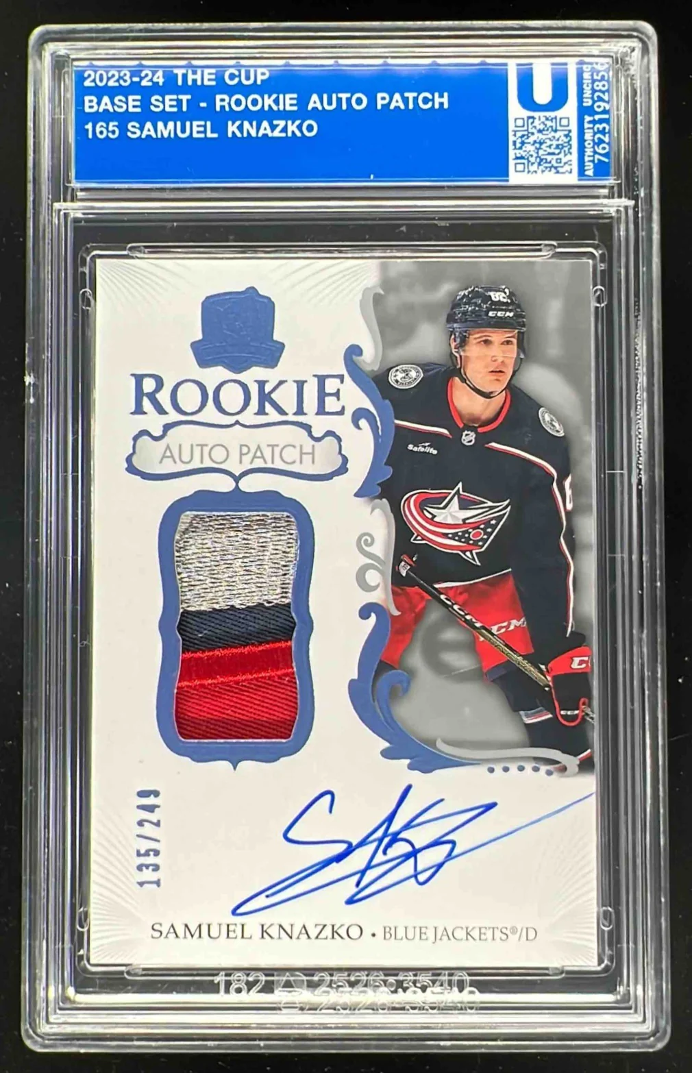 2023-24 The Cup #165 Samuel Knazko Rookie Patch Auto Autograph Auto /249