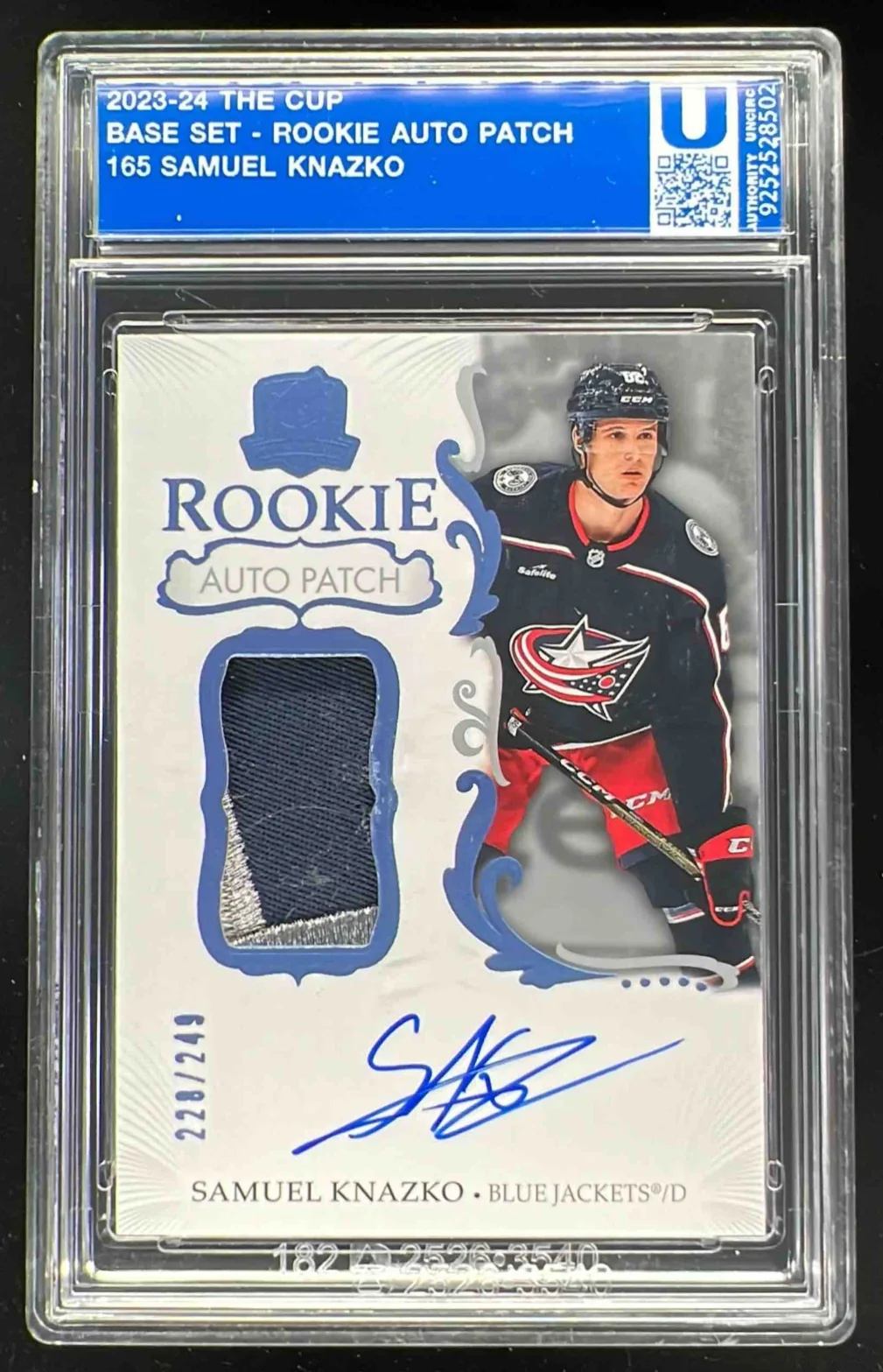 2023-24 The Cup #165 Samuel Knazko Rookie Patch Auto Autograph Auto /249