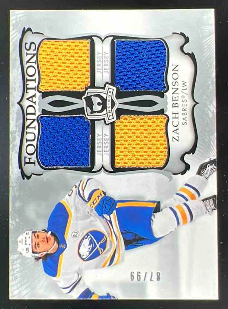 2023-24 The Cup Foundations Quad Jersey #F-ZB Zach Benson /99