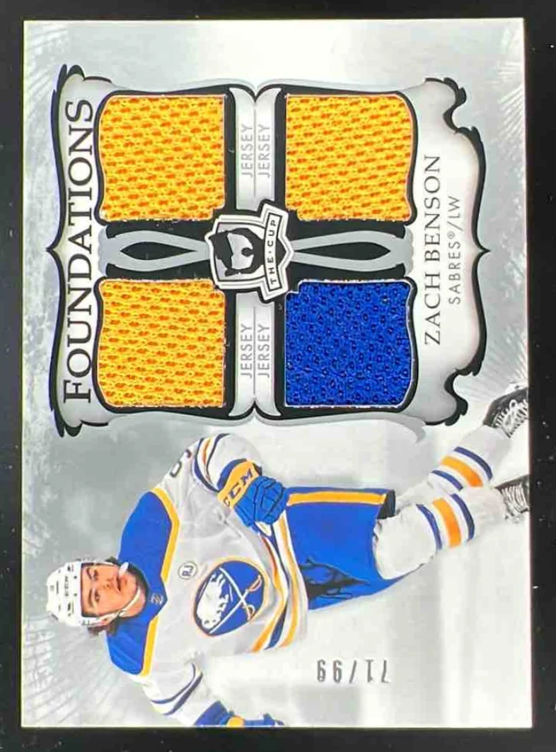 2023-24 The Cup Foundations Quad Jersey #F-ZB Zach Benson /99