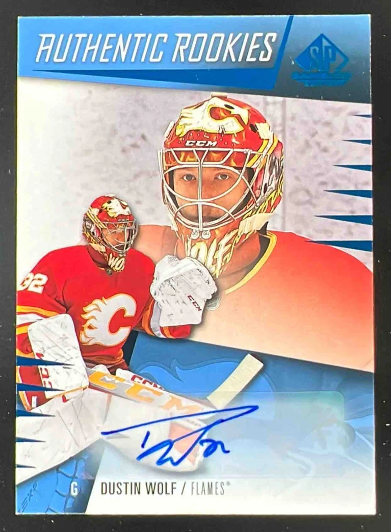 2023-24 Upper Deck SP Game Used Auto #234 Dustin Wolf Autograph RC Auto