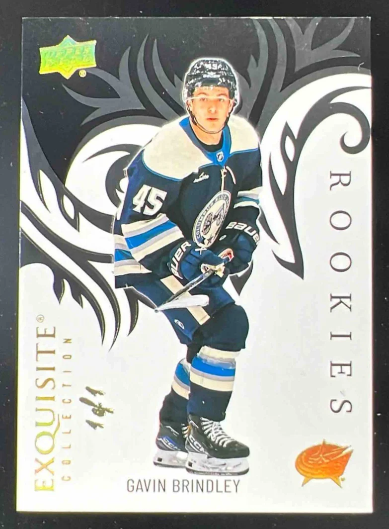 2024 Upper Deck Ice Exquisite Collection Rookies Black #R-17 Gavin Brindley 1/1