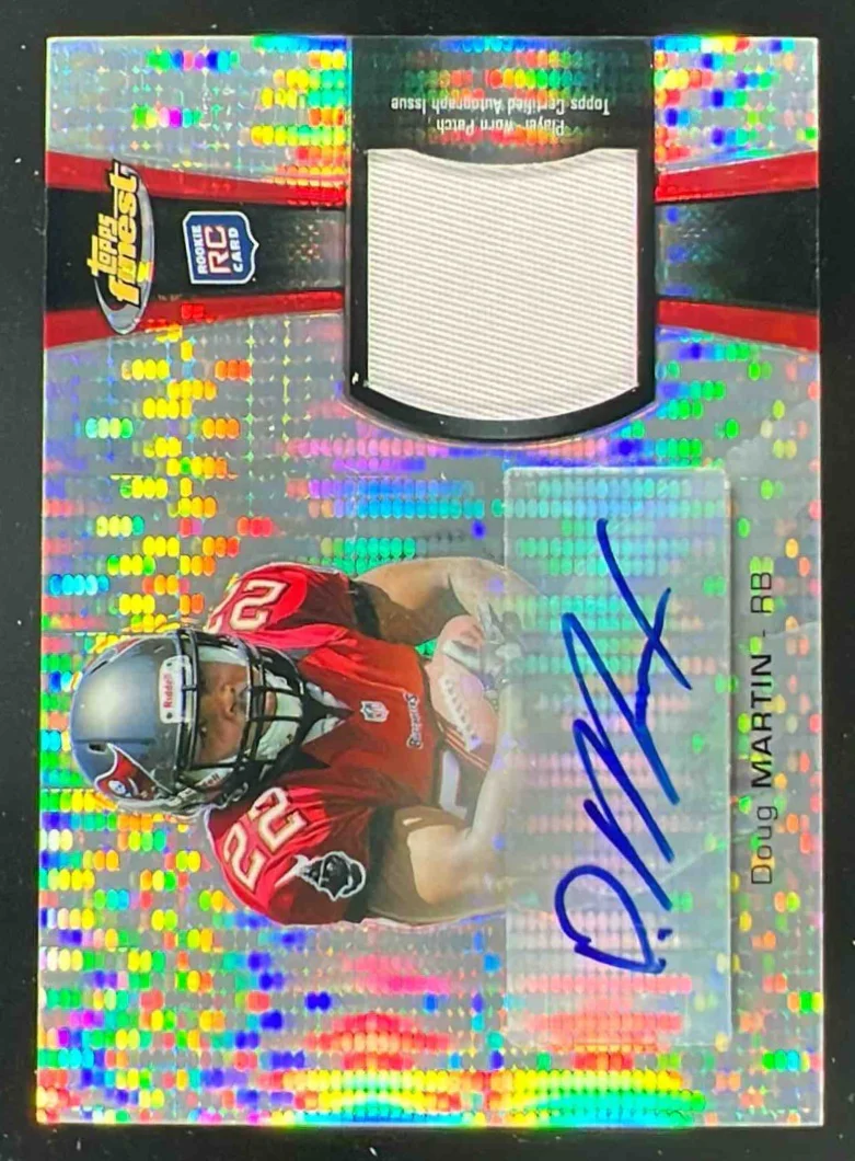 2012 Topps Finest Rookie Patch Pulsar Refractors #RAP-DM Doug Martin RC Auto