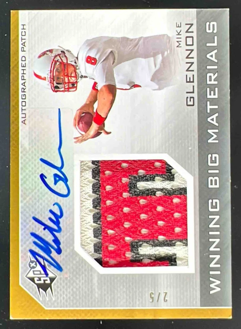 2013 SPx Winning Big Materials Patch #WB-MG Mike Glennon Autograph RC Auto /5