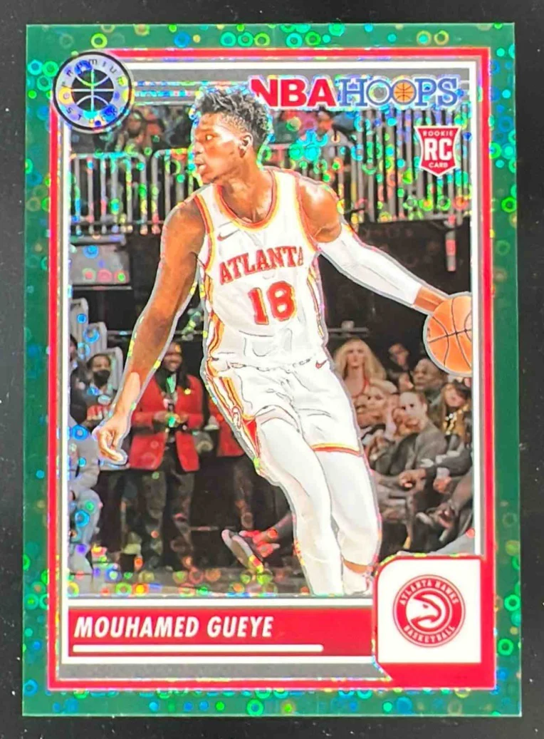 2023-24 Panini Hoops Premium Stock Green Disco Prizm #27 Mouhamed Gueye RC /5