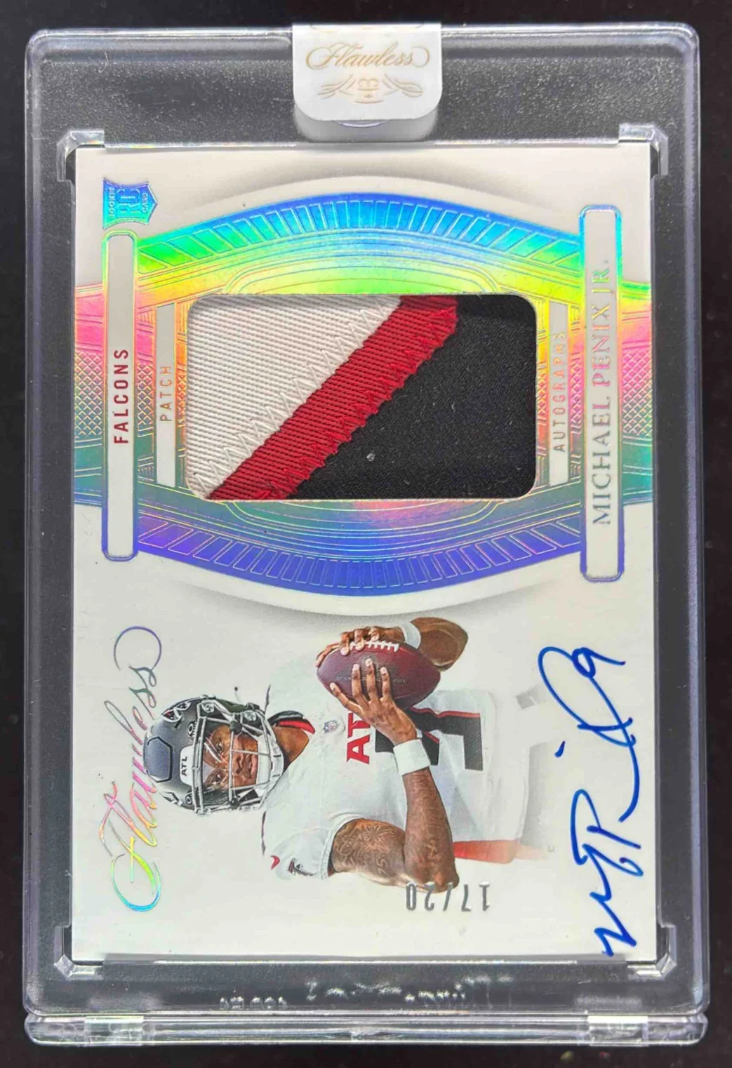 2024 Flawless Rookie Patch Autographs Silver #2 Michael Penix Jr. RC Auto /20