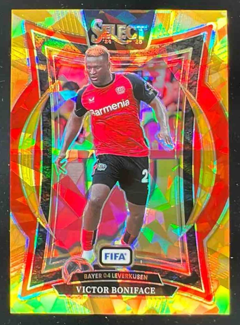 2024-25 Panini Select FIFA Terrace Gold Ice #29 Victor Boniface /10