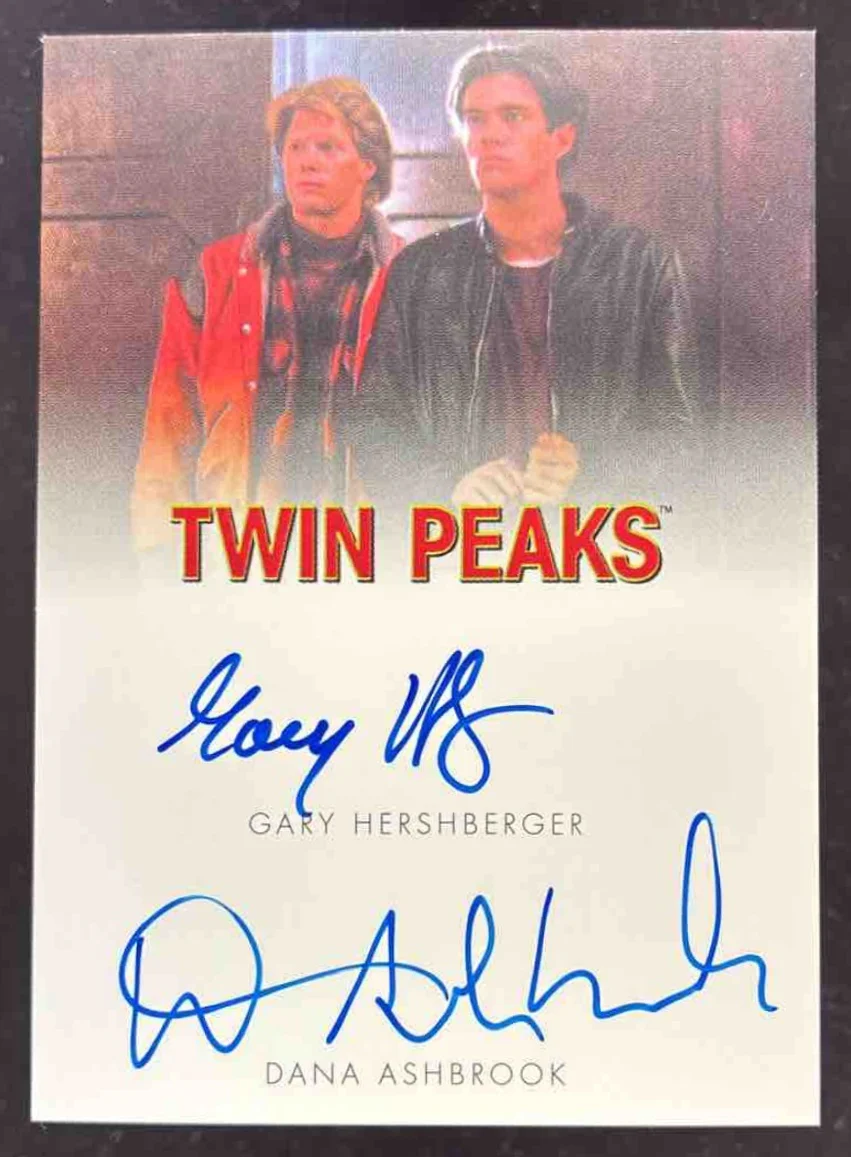 2019 Twin Peaks Dual Autograph Gary Hershberger Dana Ashbrook Auto