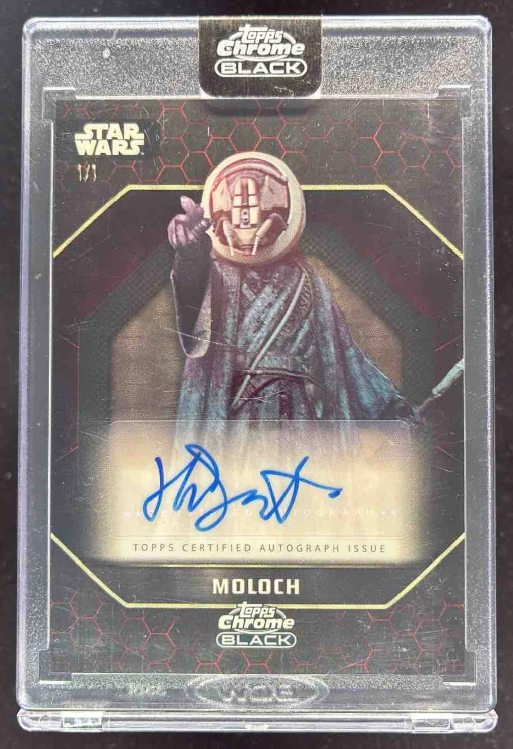 2024 Topps Chrome Black Star Wars Dark Side Superfractor Harley Durst Auto 1/1